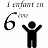 1 enfant en classe de 6ème