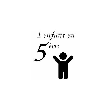 1 enfant en classe de 5ème